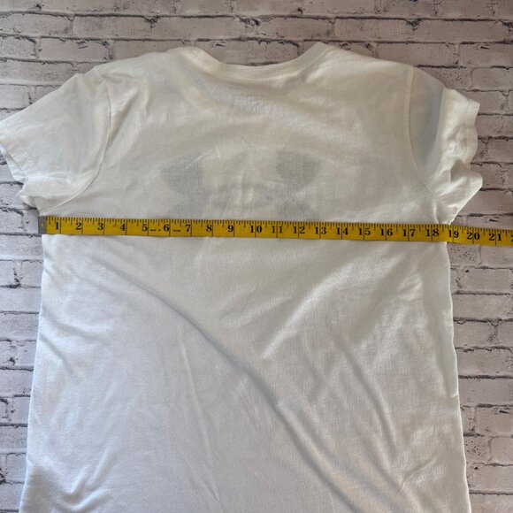 Under Armour Womens White Classic Tee Shirt Size M Cotton Blend - Picture 6 of 9